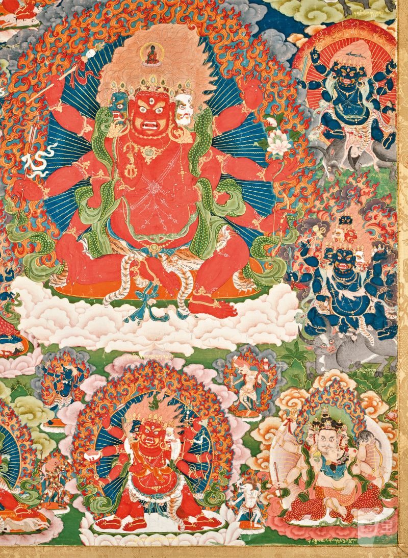 THANGKA REPRÉSENTANT HAYAGRIVA  BHOUTAN, XVIIIE-XIXE SIÈCLE - 图4